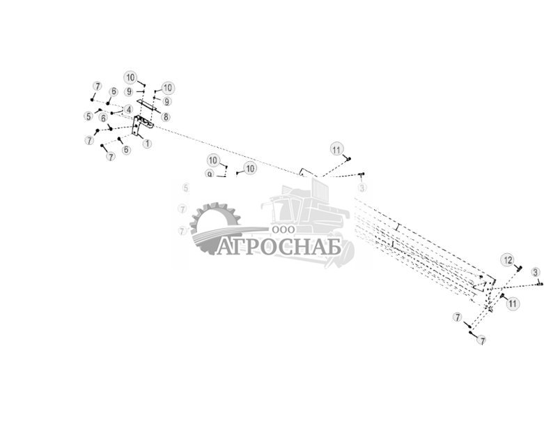 Крепление мачты встроенного регулятора уклона (IGC) и крепежные детали (крепежные детали 34 дюйма) - ST788964 655.jpg